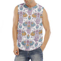 Indian Flower Elephant Pattern Print Men's Fitness Tank Top