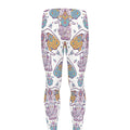 Indian Flower Elephant Pattern Print Men's Leggings