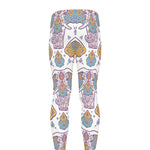 Indian Flower Elephant Pattern Print Men's leggings