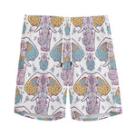 Indian Flower Elephant Pattern Print Men's Sports Shorts