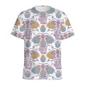 Indian Flower Elephant Pattern Print Men's Athletic T-Shirt