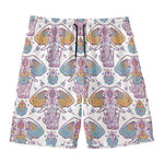Indian Flower Elephant Pattern Print Men's Swim Trunks