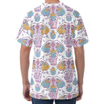 Indian Flower Elephant Pattern Print Men's Velvet T-Shirt
