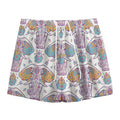 Indian Flower Elephant Pattern Print Mesh Shorts