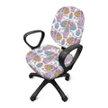 Indian Flower Elephant Pattern Print Office Chair Cover