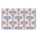 Indian Flower Elephant Pattern Print Polyester Doormat