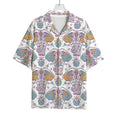 Indian Flower Elephant Pattern Print Rayon Hawaiian Shirt