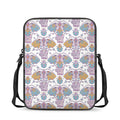 Indian Flower Elephant Pattern Print Rectangular Crossbody Bag