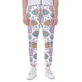 Indian Flower Elephant Pattern Print Joggers
