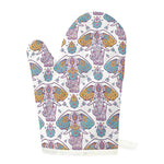 Indian Flower Elephant Pattern Print Single Oven Mitt