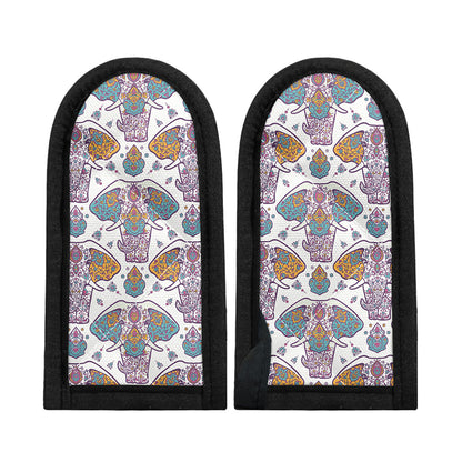Indian Flower Elephant Pattern Print Skillet Handle Cover