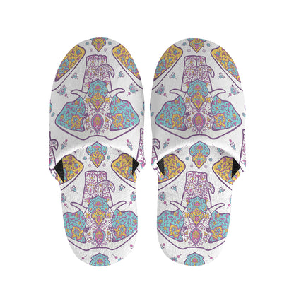 Indian Flower Elephant Pattern Print Slippers