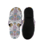 Indian Flower Elephant Pattern Print Slippers