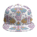 Indian Flower Elephant Pattern Print Snapback Cap