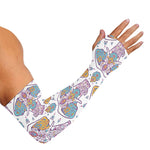 Indian Flower Elephant Pattern Print Sun Protection Arm Sleeves