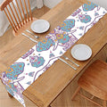 Indian Flower Elephant Pattern Print Table Runner