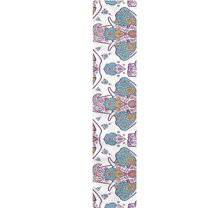 Indian Flower Elephant Pattern Print Table Runner