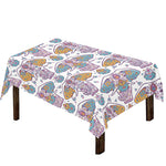 Indian Flower Elephant Pattern Print Tablecloth