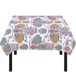 Indian Flower Elephant Pattern Print Tablecloth
