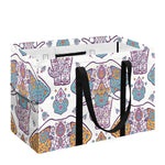 Indian Flower Elephant Pattern Print Utility Tote Bag