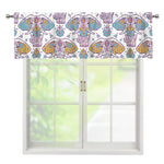 Indian Flower Elephant Pattern Print Window Valance