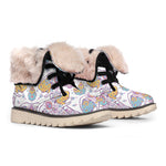 Indian Flower Elephant Pattern Print Winter Boots