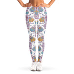 Indian Flower Elephant Pattern Print Women's Leggings