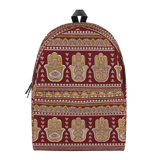 Indian Hamsa Hand Print Backpack