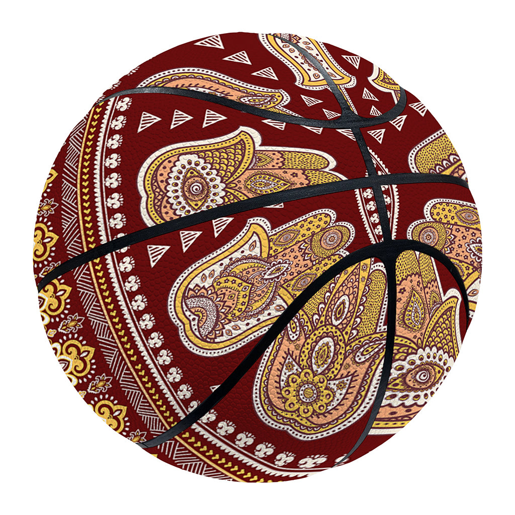 Indian Hamsa Hand Print Basketball