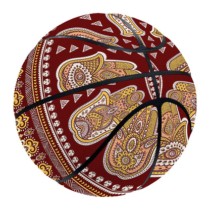 Indian Hamsa Hand Print Basketball