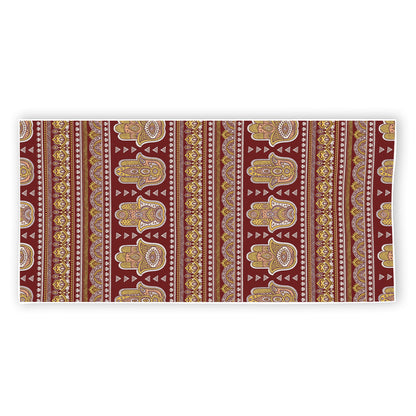 Indian Hamsa Hand Print Beach Towel