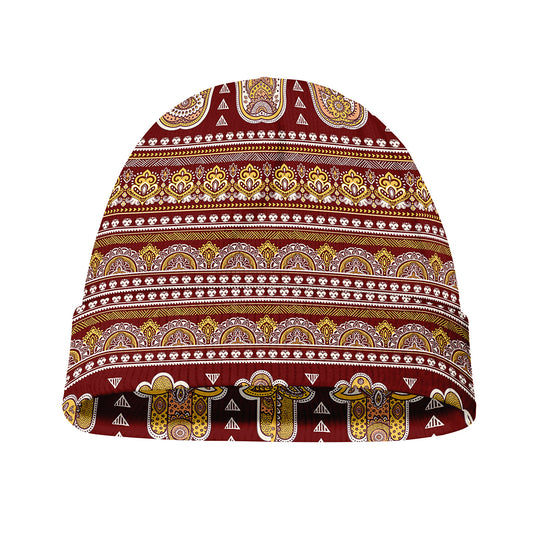 Indian Hamsa Hand Print Beanie