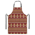 Indian Hamsa Hand Print Bib Apron With Pocket