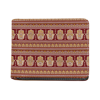 Indian Hamsa Hand Print Bifold Wallet