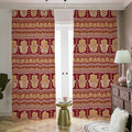 Indian Hamsa Hand Print Dimout Pencil Pleat Curtains
