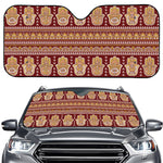 Indian Hamsa Hand Print Car Windshield Sun Shade