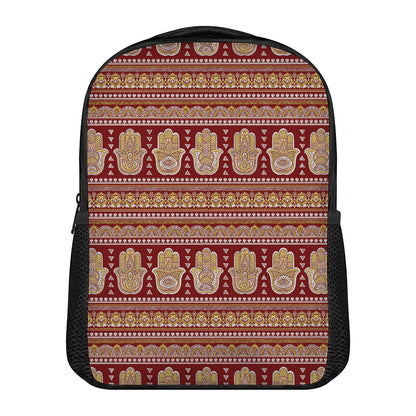 Indian Hamsa Hand Print Casual Backpack