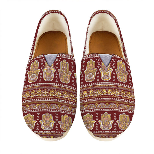Indian Hamsa Hand Print Casual Shoes