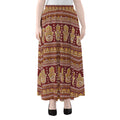 Indian Hamsa Hand Print Chiffon Maxi Skirt