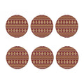 Indian Hamsa Hand Print Coaster Set