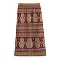 Indian Hamsa Hand Print Cotton Front Slit Maxi Skirt