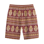Indian Hamsa Hand Print Cotton Shorts