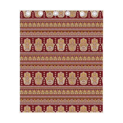 Indian Hamsa Hand Print Curtain
