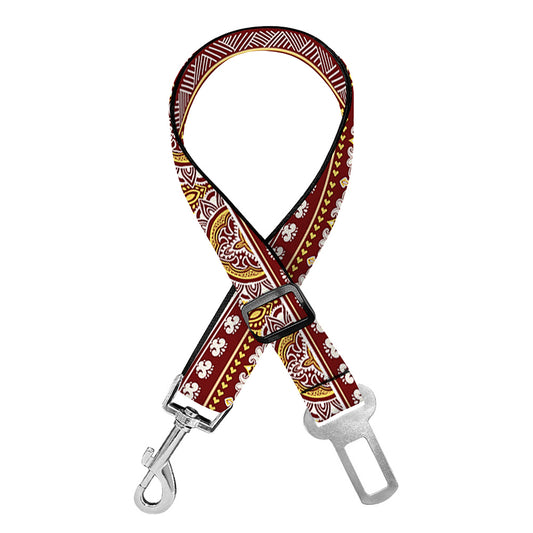 Indian Hamsa Hand Print Dog Seat Belt