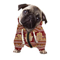 Indian Hamsa Hand Print Dog Zip Up Hoodie