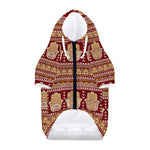 Indian Hamsa Hand Print Dog Zip Up Hoodie