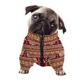 Indian Hamsa Hand Print Dog Zip Up Jacket