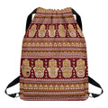 Indian Hamsa Hand Print Drawstring Backpack