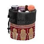 Indian Hamsa Hand Print Drawstring Makeup Bag