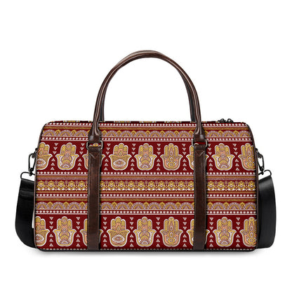 Indian Hamsa Hand Print Duffle Bag